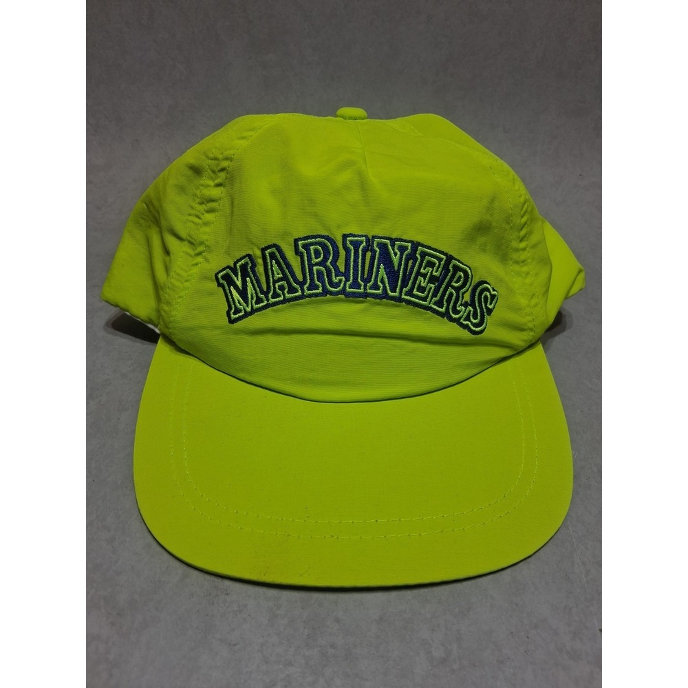 Seattle Mariners Neon Yellow 90s Night Stadium Giveaway Nylon Snapback Hat